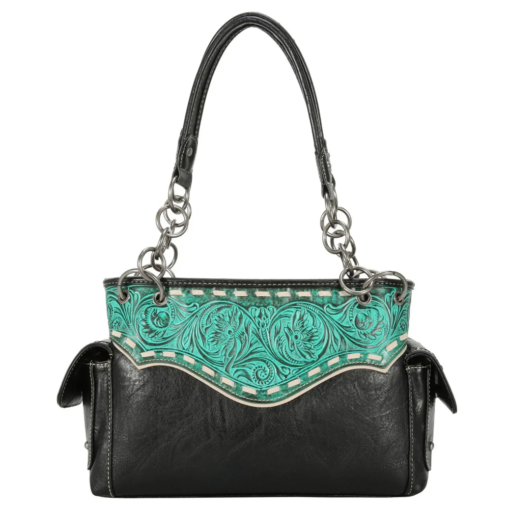 Trinity Ranch Tooled Collection Concealed Carry Satchel NWT